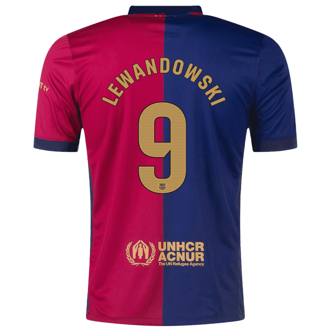 LEWANDOWSKI #9 Barcelona Home Spotify Logo Without Text Jersey 2024/25