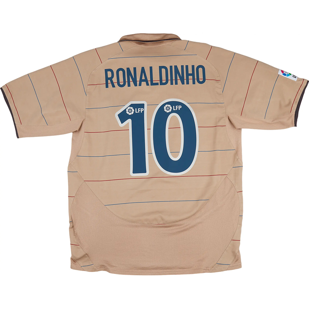 Ronaldinho #10 Retro Barcelona Away Jersey 200305