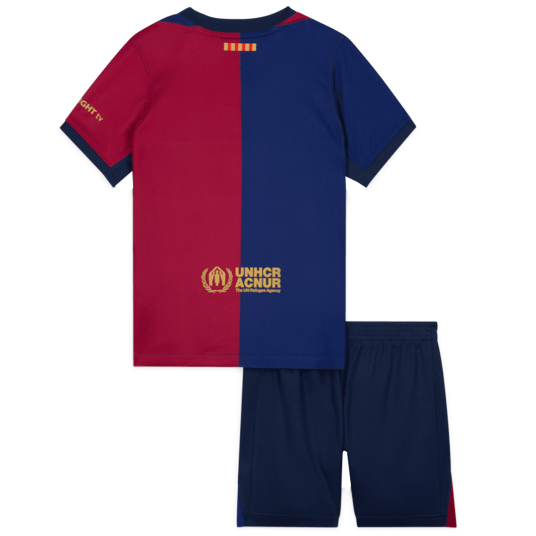 Kids Barcelona x Coldplay Home Jersey Kit 202425