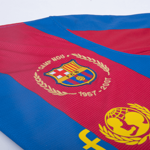 Ronaldinho #10 Retro Barcelona Home Jersey 50-Years Anniversary 200708