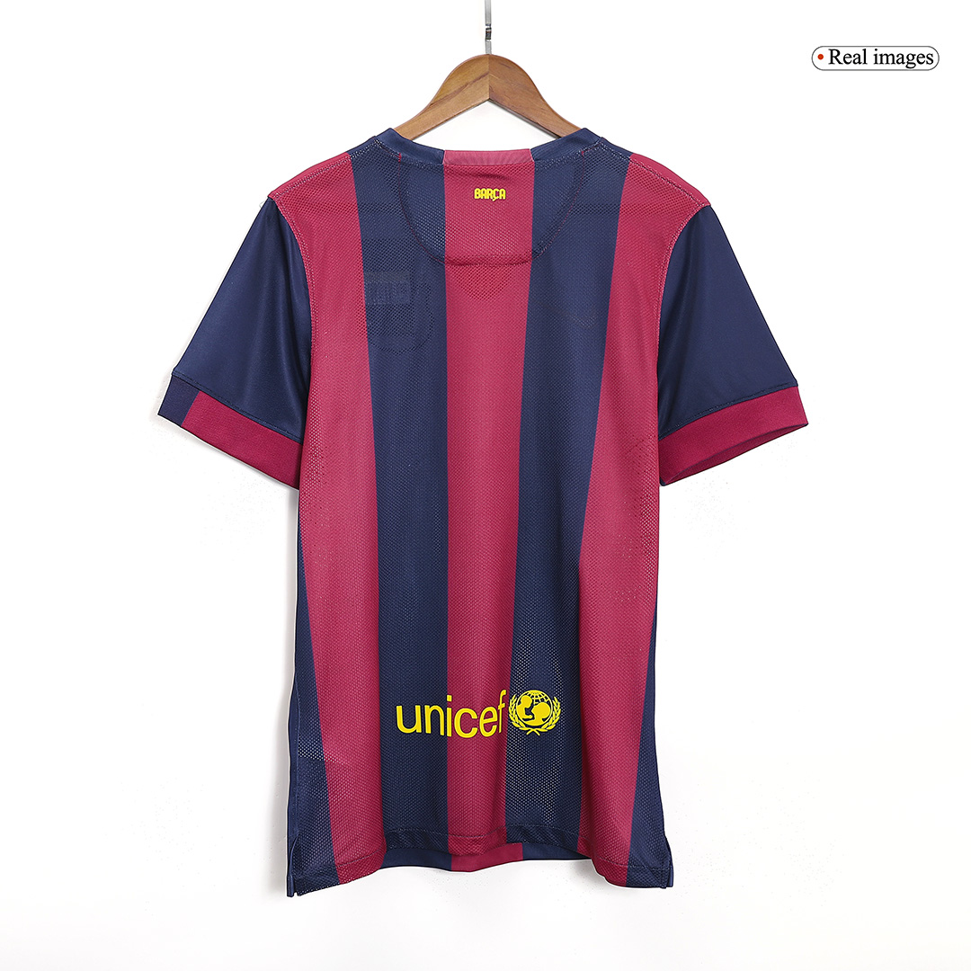 SUÁREZ #9 Retro Barcelona Home Jersey 201415