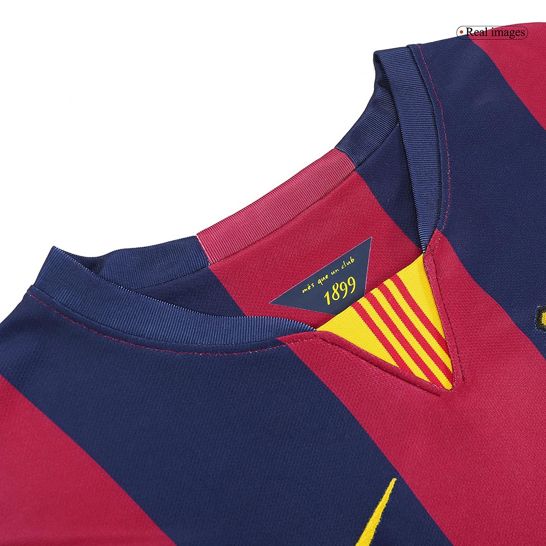 SUÁREZ #9 Retro Barcelona Home Jersey 201415