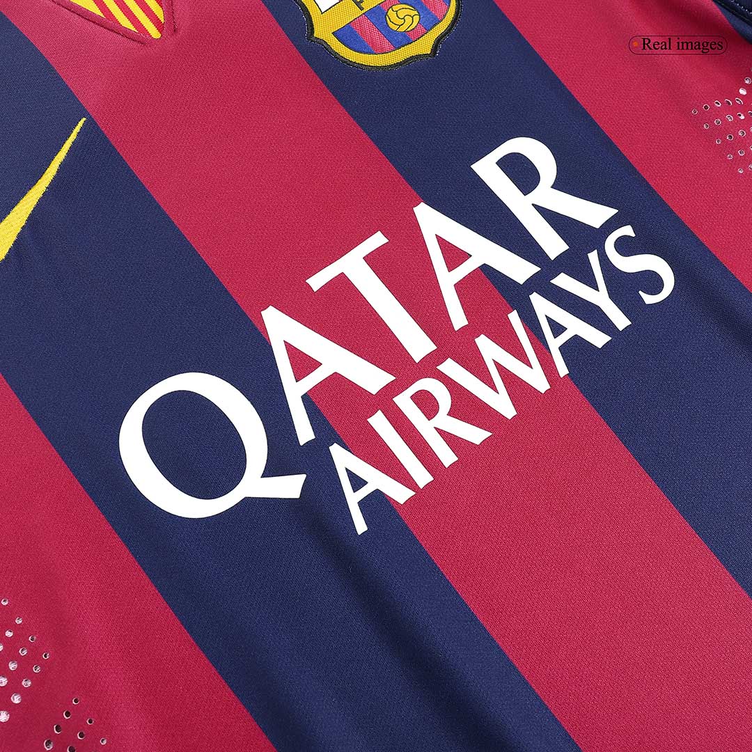 SUÁREZ #9 Retro Barcelona Home Jersey 201415