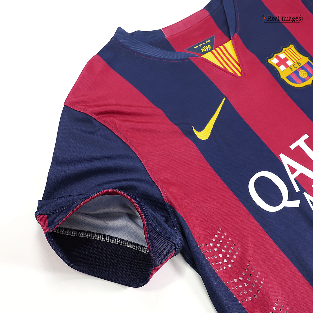 SUÁREZ #9 Retro Barcelona Home Jersey 201415