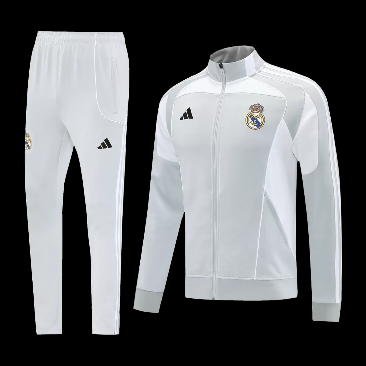 Real Madrid Training Tracksuit Kit(Jacket+Pants) 07 Gray 2025/26
