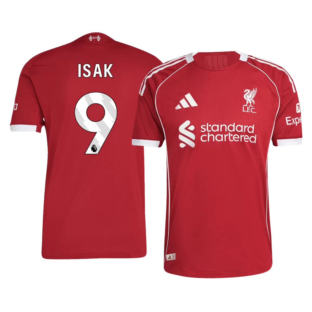 ISAK #9 Liverpool Home Match Jersey Player Version 2025/26