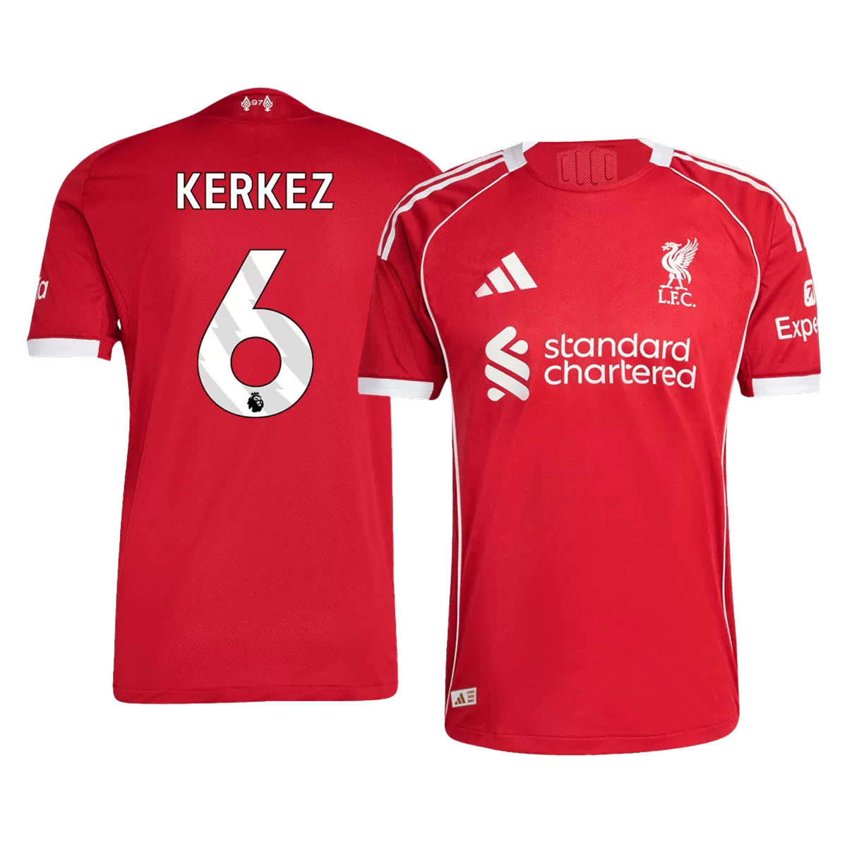 KERKEZ #6 Liverpool Home Match Jersey Player Version 2025/26