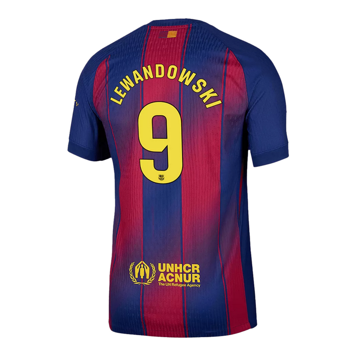 LEWANDOWSKI #9 Barcelona Home Match Jersey Player Version 2025/26