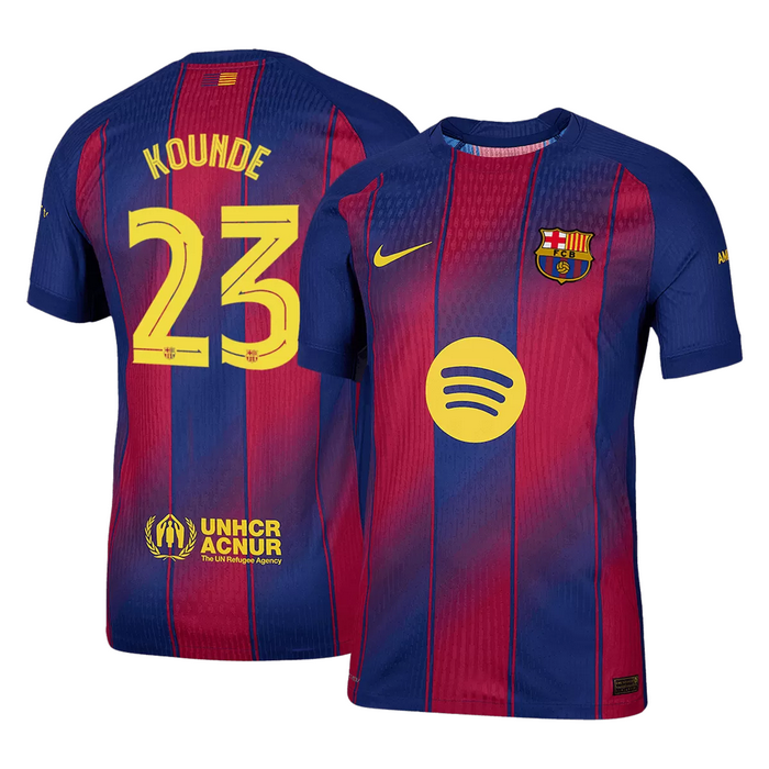 KOUNDE #23 Barcelona Home Match Jersey Player Version 2025/26