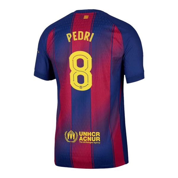 PEDRI #8 Barcelona Home Match Jersey Player Version 2025/26 - UCL