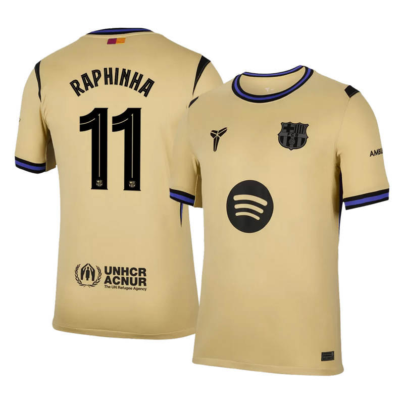 RAPHINHA #11 Barcelona Away Jersey 2025/26 - UCL