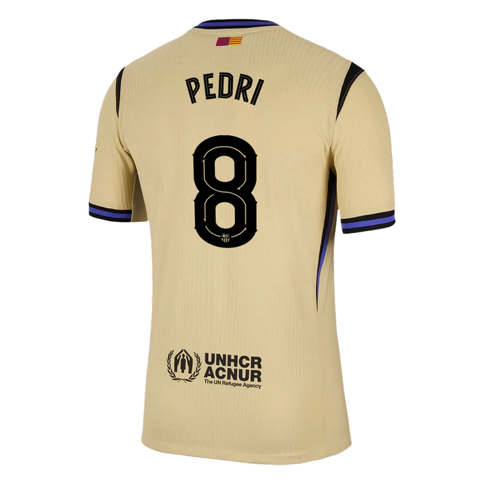 PEDRI #8 Barcelona Away Match Jersey Player Version 2025/26 - UCL