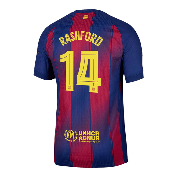 RASHFORD #14 Barcelona Home Match Jersey Player Version 2025/26 - UCL