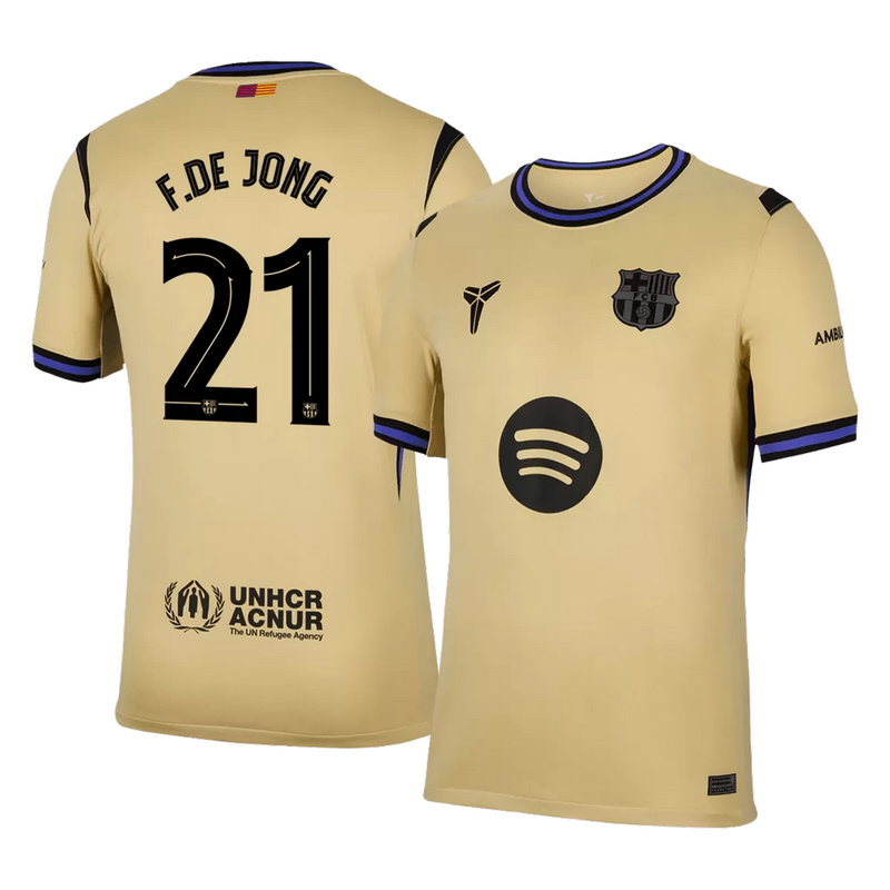 F.DE JONG #21 Barcelona Away Jersey 2025/26 - UCL