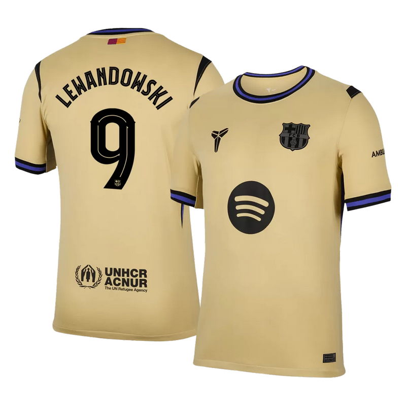 LEWANDOWSKI #9 Barcelona Away Jersey 2025/26 - UCL