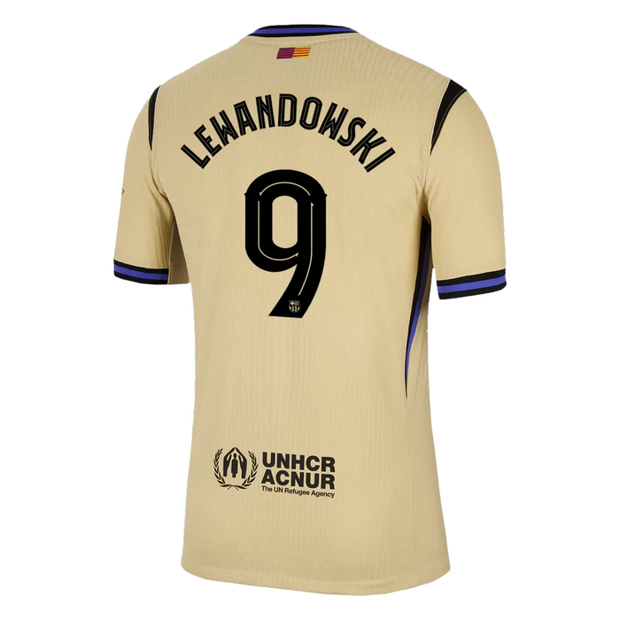 LEWANDOWSKI #9 Barcelona Away Match Jersey Player Version 2025/26 - UCL