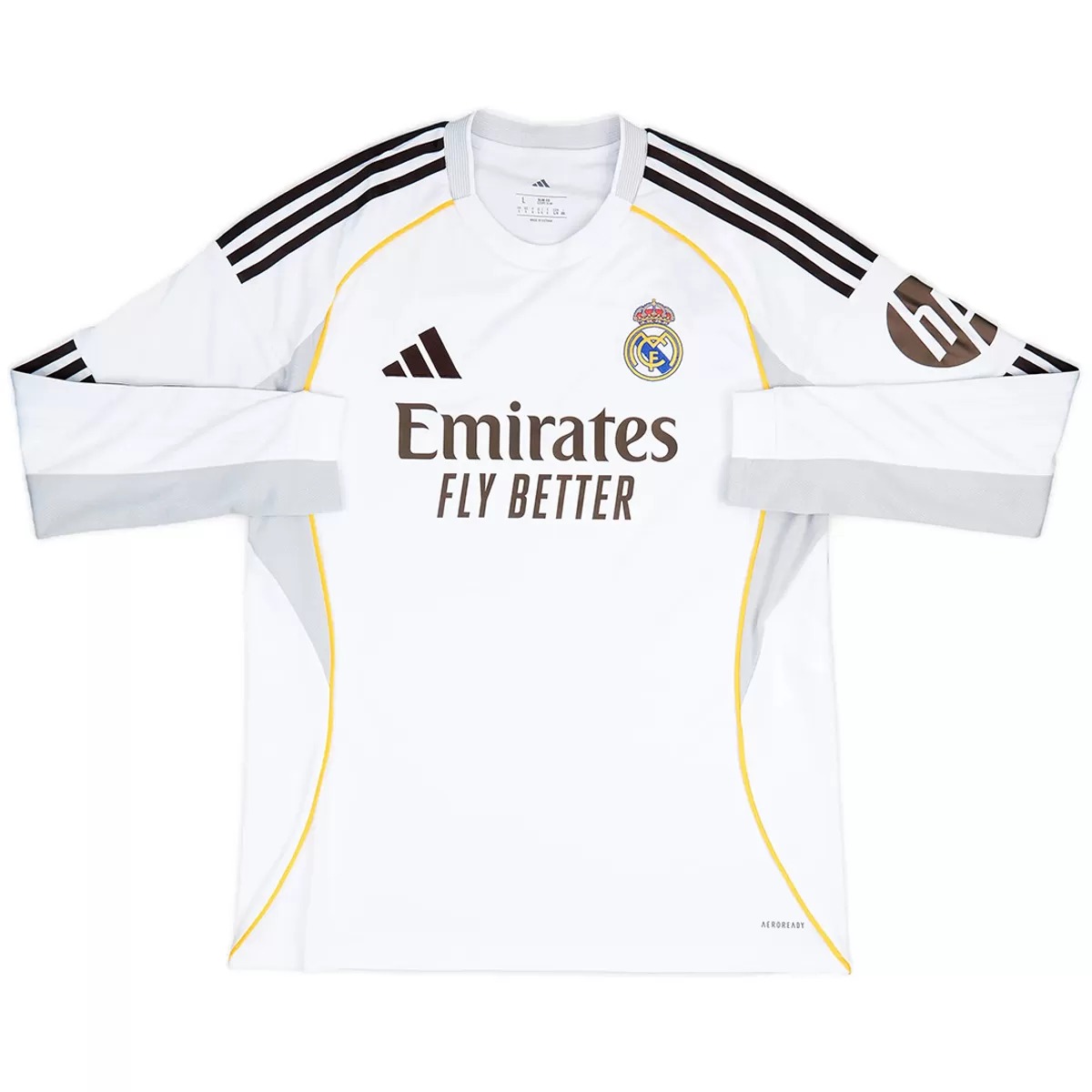 Real Madrid Home Long Sleeve Jersey 2025/26