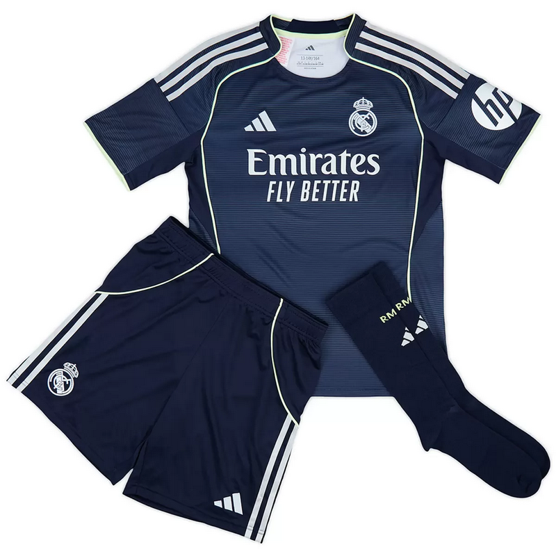Kids Real Madrid Away Jersey Kit 2025/26