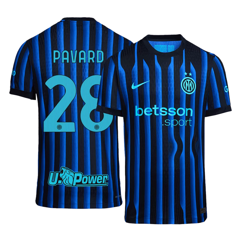 PAVARD #28 Inter Milan Home Match Jersey Player Version 2025/26