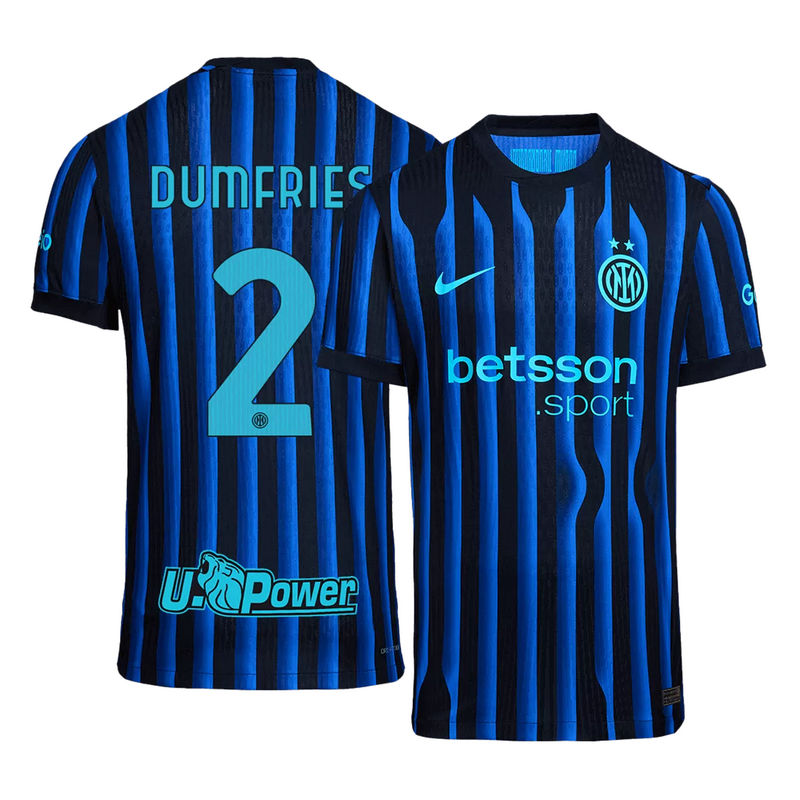DUMFRIES #2 Inter Milan Home Match Jersey Player Version 2025/26