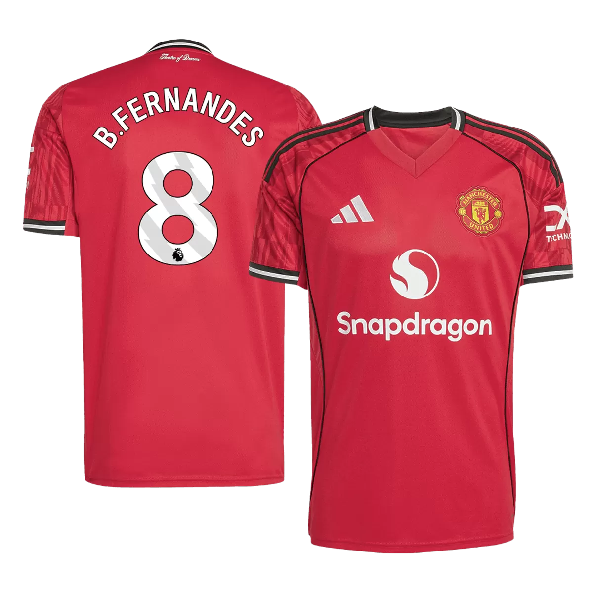 B.FERNANDES #8 Manchester United Home Match Jersey Player Version 2025/26