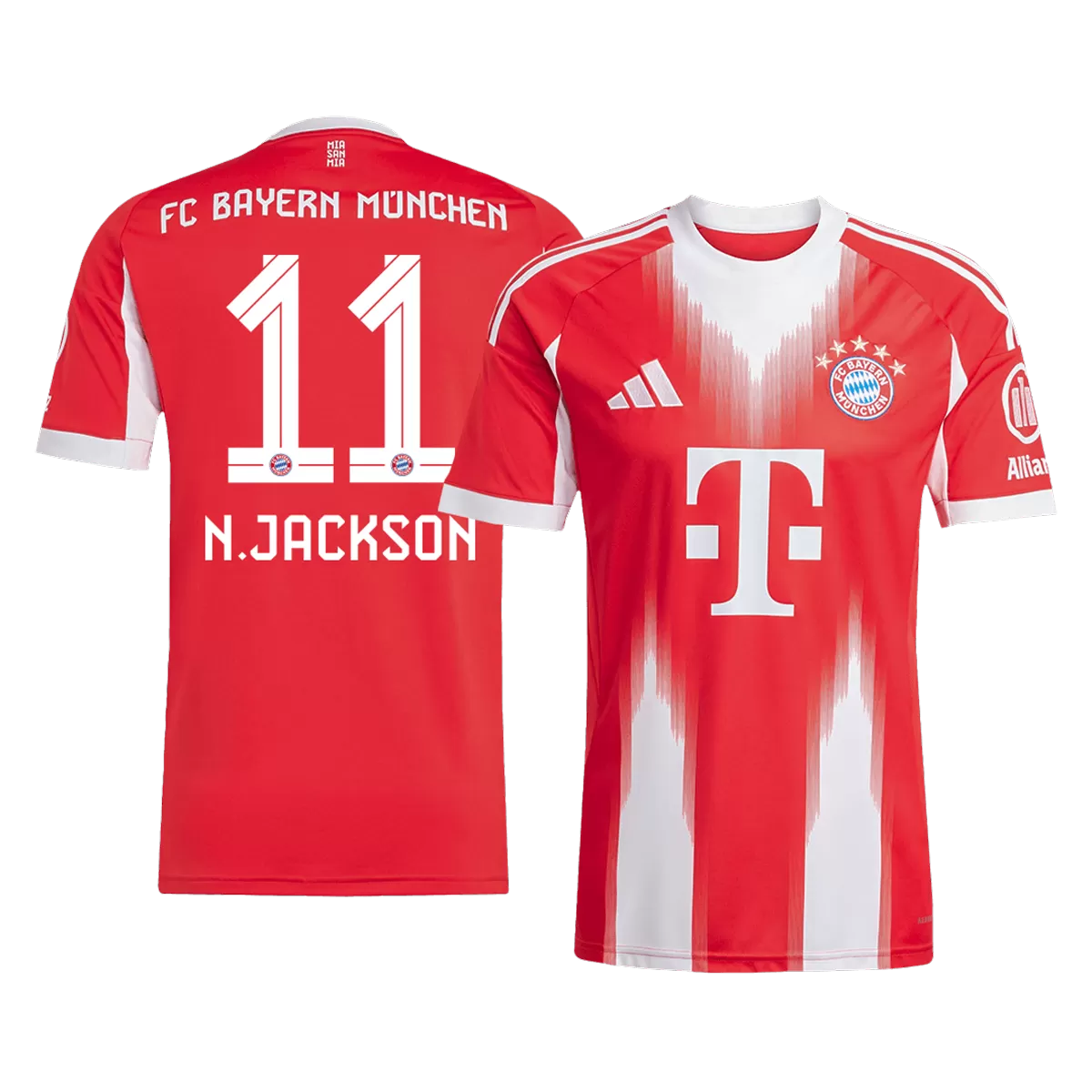 N.JACKSON #11 Bayern Munich Home Jersey 2025/26 - [Super Replica]