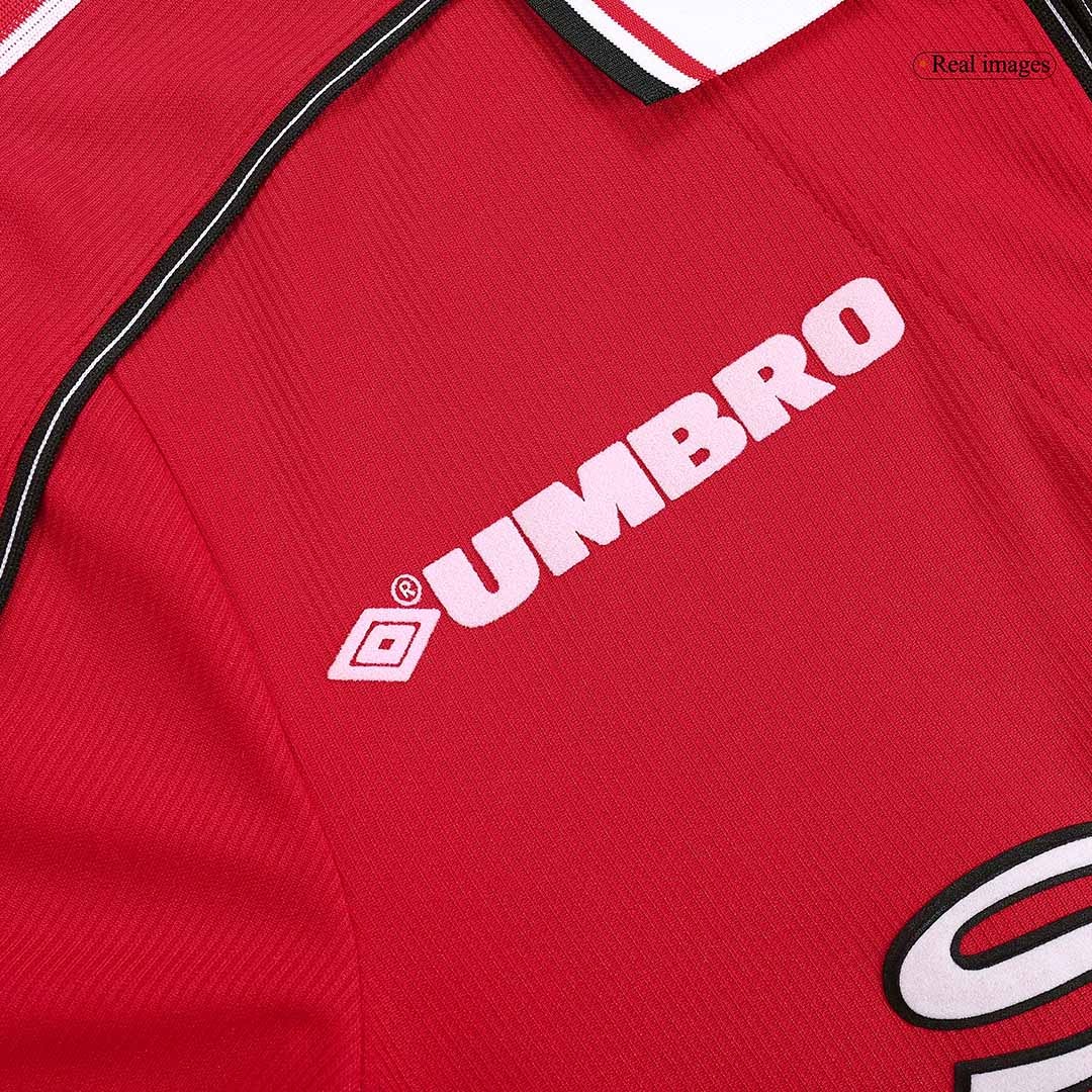 Beckham #7 Retro Manchester United Home Jersey 1999/00