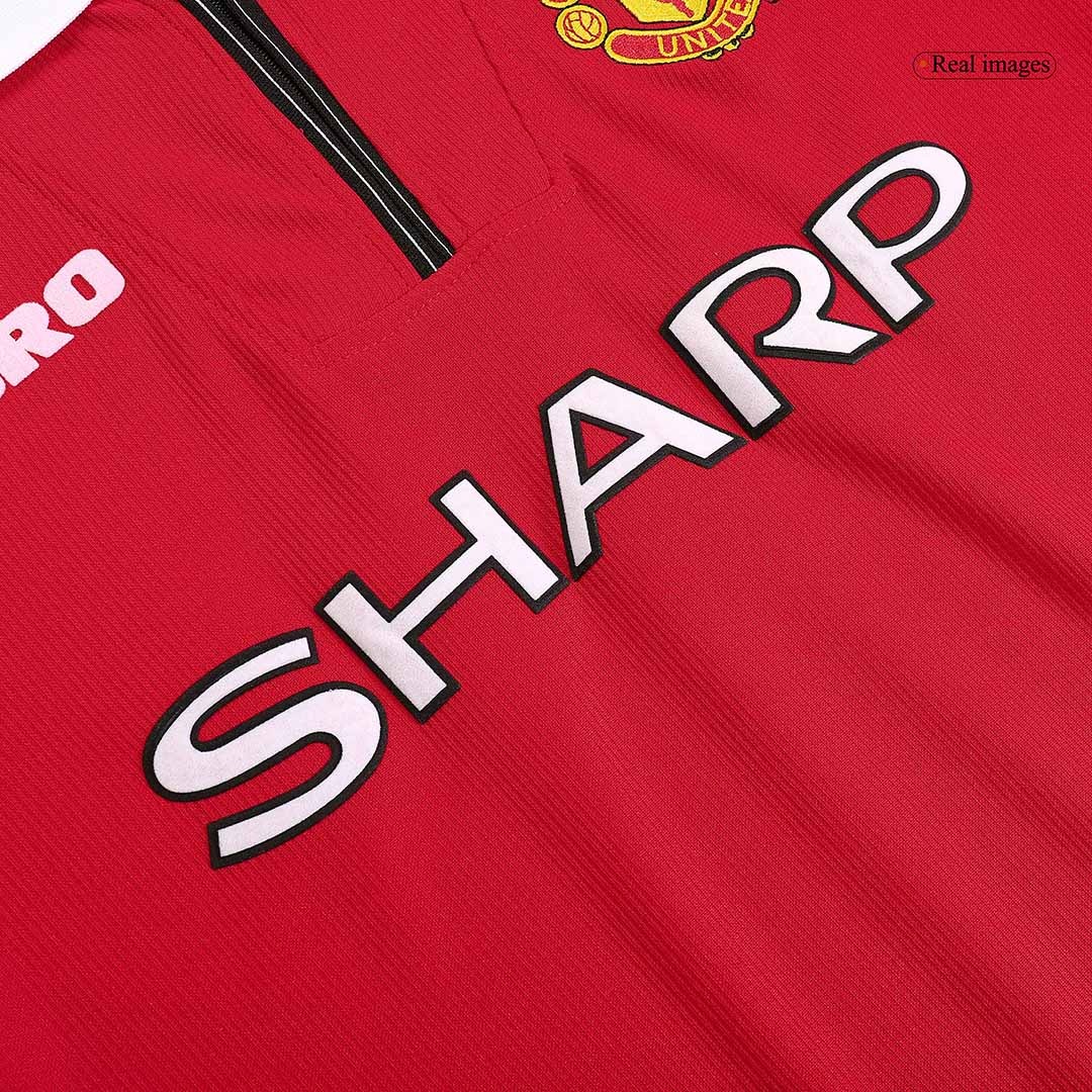 Beckham #7 Retro Manchester United Home Jersey 1999/00