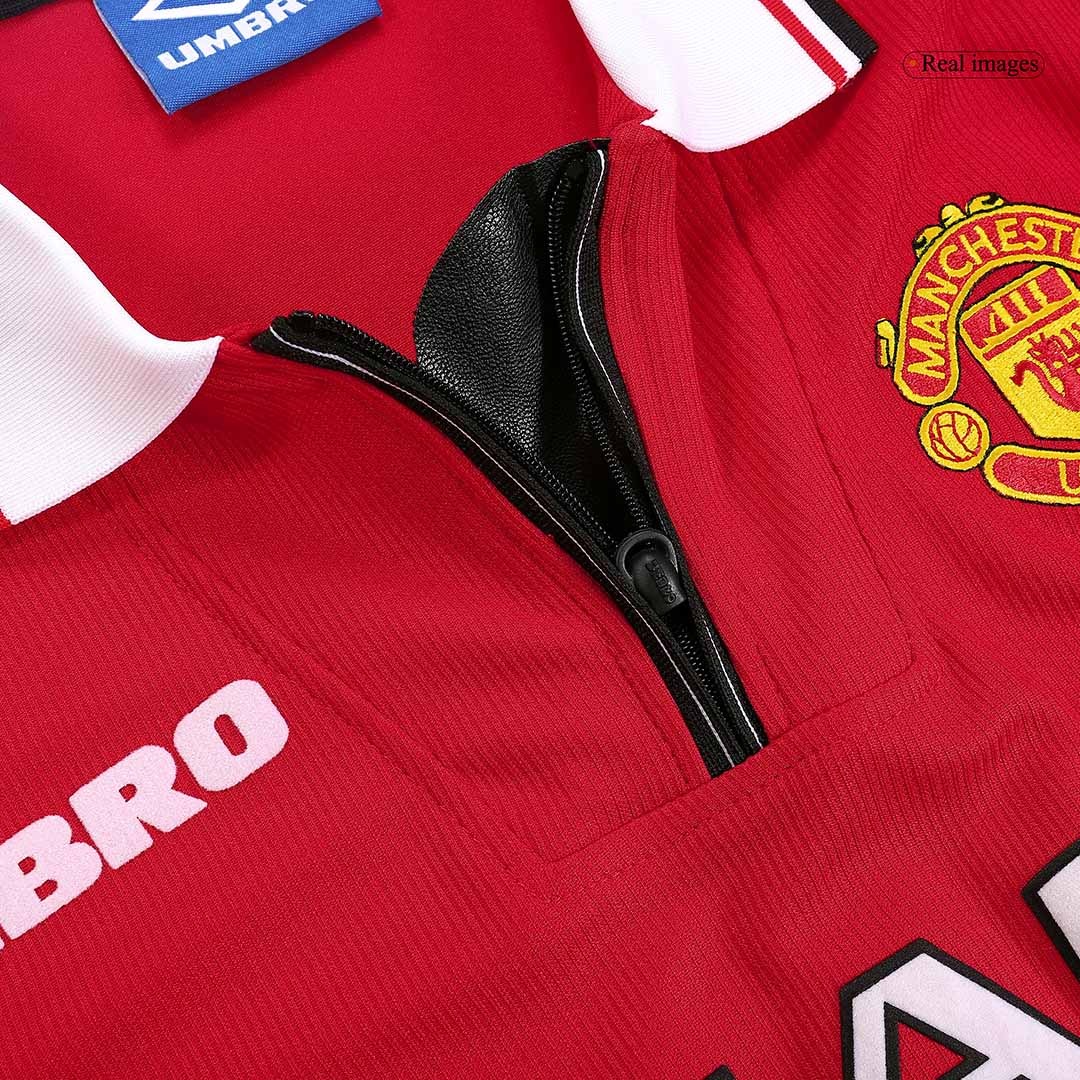 Beckham #7 Retro Manchester United Home Jersey 1999/00