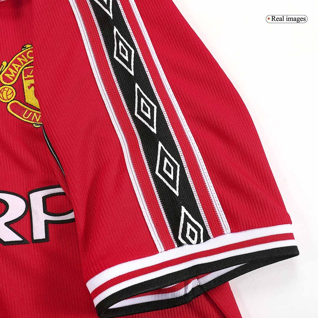 Beckham #7 Retro Manchester United Home Jersey 1999/00