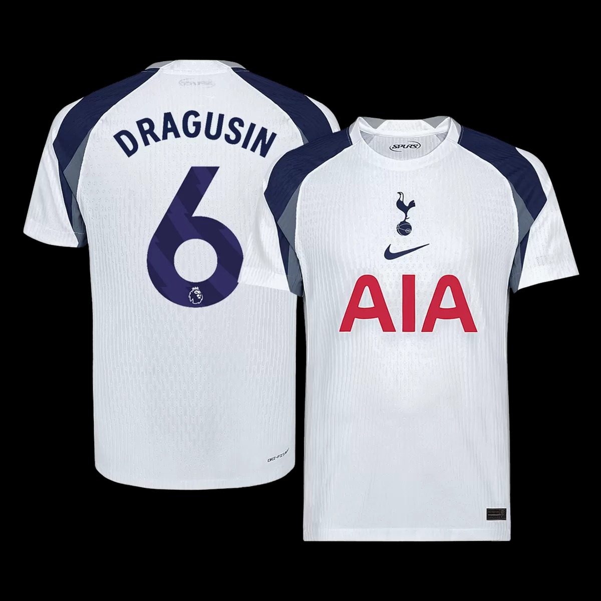 DRAGUSIN #6 Tottenham Hotspur Home Match Jersey Player Version 2025/26