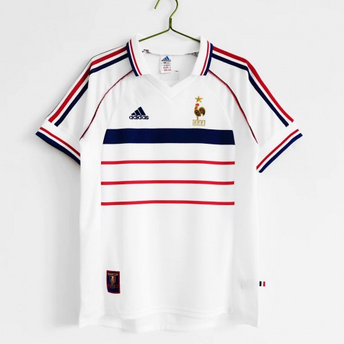 Zidane #10 Retro France Away Jersey World Cup 1998