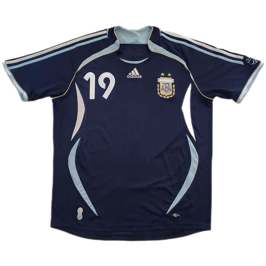 Messi #19 Retro Argentina Away Jersey World Cup 2006
