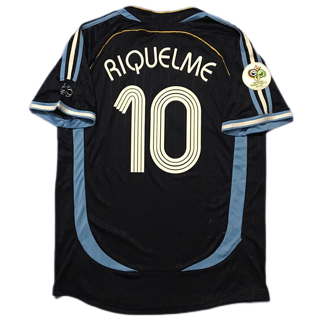 RIQUELME #10 Retro Argentina Away Jersey World Cup 2006