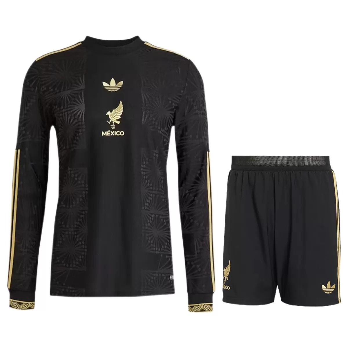 Mexico Third Long Sleeve Jersey Kit Gold Cup Player Version 2025