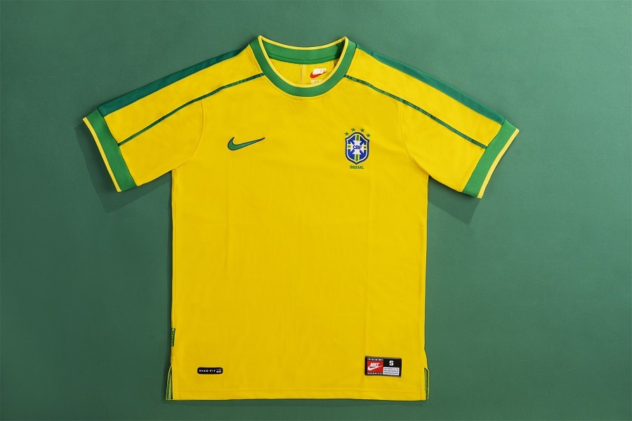 DENILSON #19 Retro Brazil Home Jersey World Cup 1998