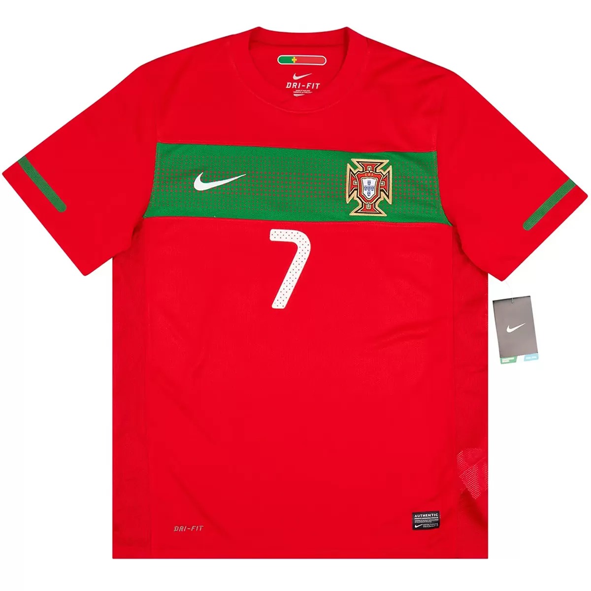 RONALDO #7 Retro Portugal Home Jersey 2010