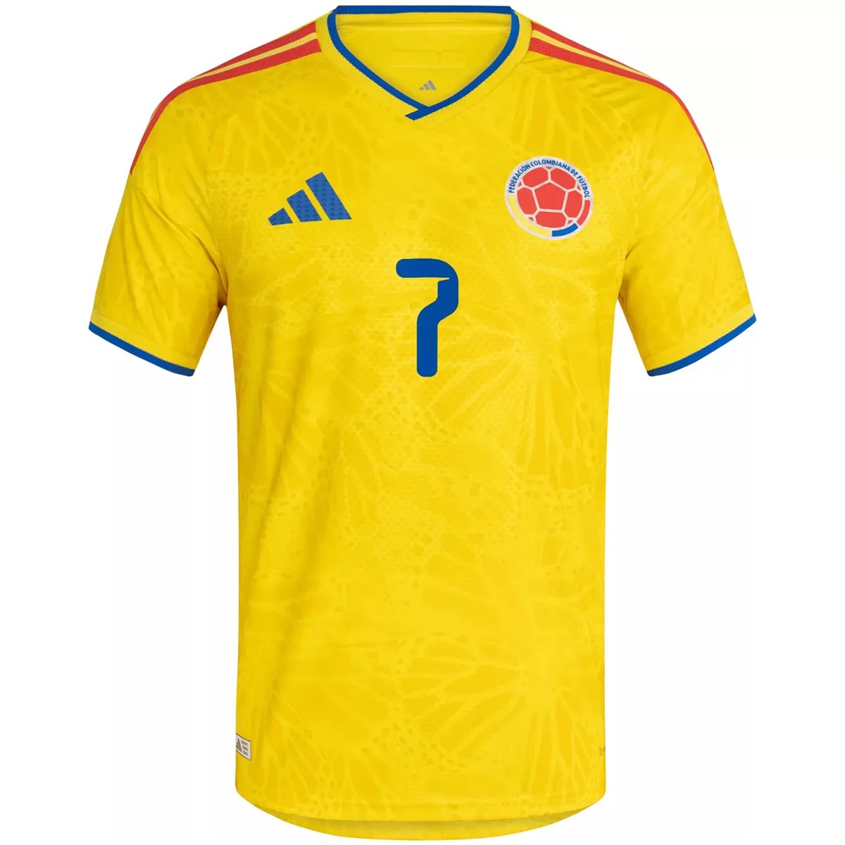 Luis Díaz #7 Colombia Home Match Jersey Player Version World Cup 2026